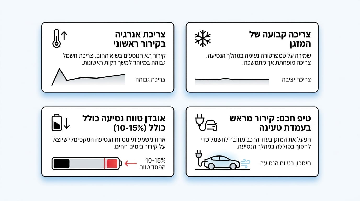 Speed comparison diagram showing energy consumption difference between 90 and 120 km/h for electric vehicles
