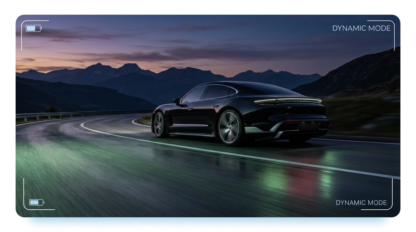 Performance versus range energy management balance in electric vehicle driving