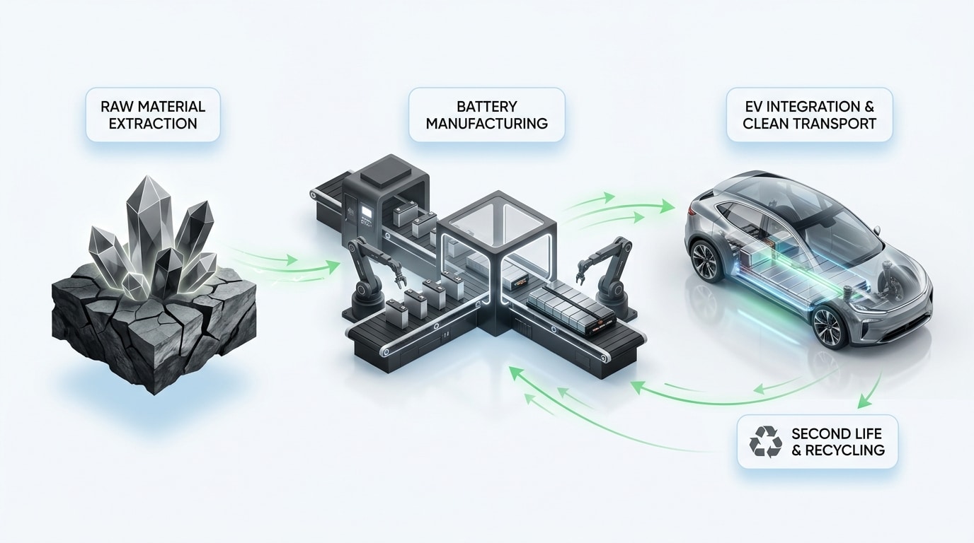 Scenario when an electric vehicle pollutes less in the long run compared to combustion
